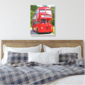 RED BUS CANVAS AFDRUK (Insitu (Slaapkamer))