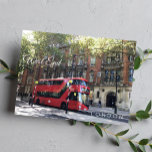 Red Bus in LONDON West End Kensington fotografie Briefkaart<br><div class="desc">Double-decker red bus symbol of London UK - bus stop in the West End Kensington Road photography briefkaart - september 2019 - foto van Anka</div>