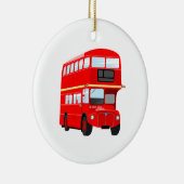 Red Bus Keramisch Ornament (Rechts)