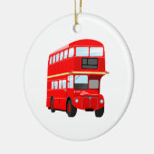 Red Bus Keramisch Ornament (Links)