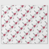 Red bus London England  patroon Big Ben Cadeaupapier (Vlak)