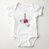 Red bus London  waterverf England Romper (Voorkant)