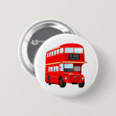 Red Bus Ronde Button 5,7 Cm (Voorkant /achterkant)