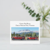 Red Buses, Glacier National Park, Montana Briefkaart (Staand voorkant)