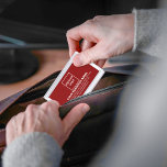 Red Business Brand op visitekaartje Case Visitekaarthouder<br><div class="desc">Rood bedrijfsmerk op aanpasbaar visitekaartjes hoesje. Pas het aan door uw zakelijke logo te uploaden en de naam, het adres, het telefoonnummer, e-mail en website of sociale mediapagina van uw bedrijf in te voeren. Pas het aan om uw bedrijf te adverteren of om uw merknaam te promoten bij klanten of...</div>