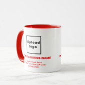 Red Business Brand-teksten over de gecombineerde M Mok (Voorkant links)