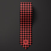 Red Business Checkered Monogram Stropdas