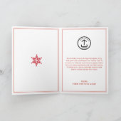 Red Business Christmas-klanten Klantmedewerkers Feestdagen Kaart (Binnen)