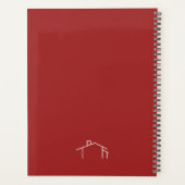 Red Business House Logo Appointer Book Planner (Achterkant)