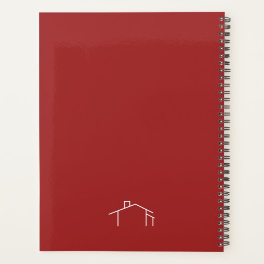 Red Business House Logo Appointer Book Planner (Achterkant)
