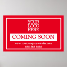 Red Business Logo binnenkort verkrijgbaar Poster