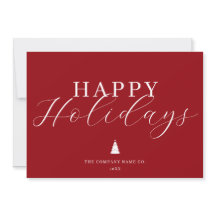 Red Business Logo Holiday Kaart