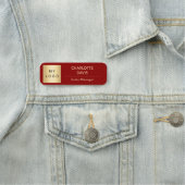 Red business logo medewerker modern naamplaatje (In situ)