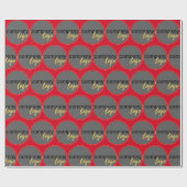 RED BUSINESS LOGO REPEATING PATTERN KLANTENCADEAU CADEAUPAPIER (Vlak)