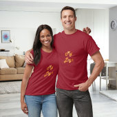 Red business logo t-shirt