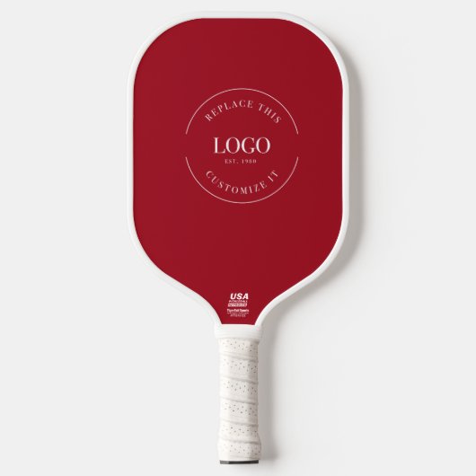 Red Business logo Vakantie Promotie Aangepast Pickleball Paddle (Voorkant)