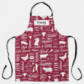 Red Butchers snijdt alles-over-afdrukSchort Schort (Voorkant)
