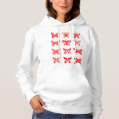 Red Butterflies Womens Hoodie (Voorkant)