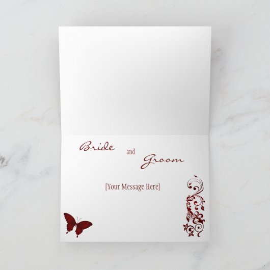 Red Butterfly, Bedankt die je kunt uitschrijven vo (Binnen)