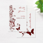 Red Butterfly Bewaar de datum voor bruiloften Visitekaartje (Bureau)