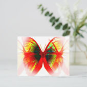 Red Butterfly Briefkaart (Staand voorkant)