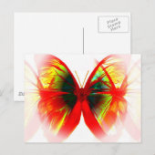 Red Butterfly Briefkaart (Voorkant / Achterkant)