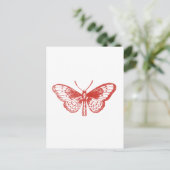 Red Butterfly Briefkaart (Staand voorkant)