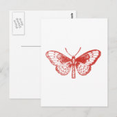Red Butterfly Briefkaart (Voorkant / Achterkant)