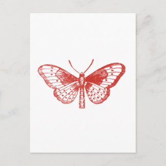 Red Butterfly Briefkaart