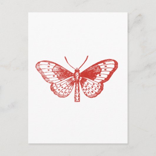 Red Butterfly Briefkaart (Voorkant)