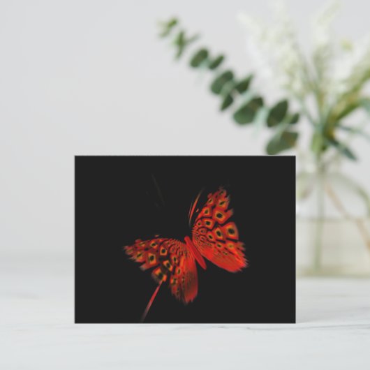 Red Butterfly Briefkaart (Staand voorkant)