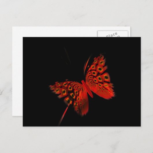 Red Butterfly Briefkaart (Voorkant / Achterkant)