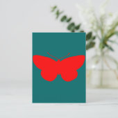 Red Butterfly Briefkaart (Staand voorkant)