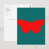 Red Butterfly Briefkaart (Voorkant / Achterkant)
