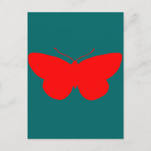 Red Butterfly Briefkaart