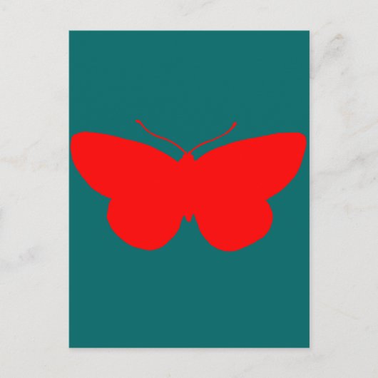 Red Butterfly Briefkaart (Voorkant)