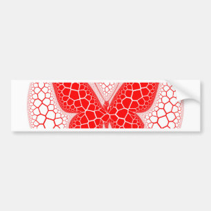 Red Butterfly Bumpersticker