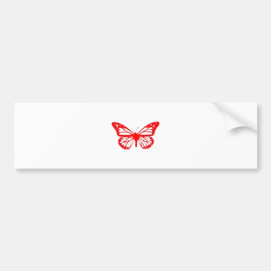 Red Butterfly Bumpersticker (Voorkant)