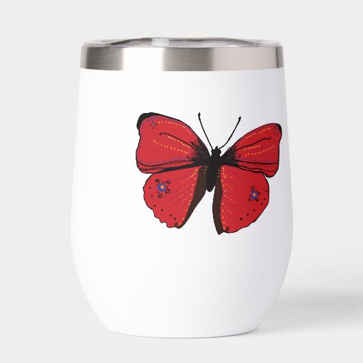 Red Butterfly Drawing (Achterkant)