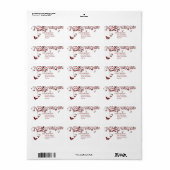 Red Butterfly Etiket (Full Sheet)