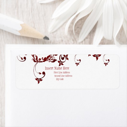 Red Butterfly Etiket (Insitu)