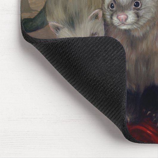 "Red Butterfly Ferret" Mousepad Muismat (Hoek)