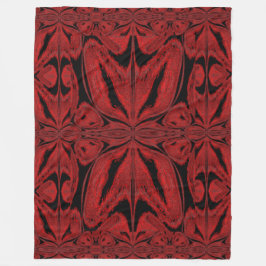 Red Butterfly Fleece Deken