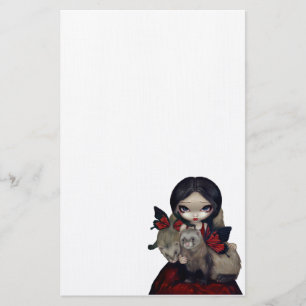 Red Butterfly Fretten gothic fairy Stationery Briefpapier