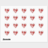 Red Butterfly Heart – A Symbol of Passion and Love Hart Sticker (Vel)