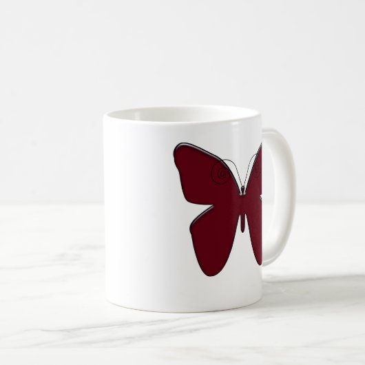  Red Butterfly Koffiemok (Voorkant rechts)