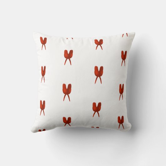 Red Butterfly Kussen (Achterkant)