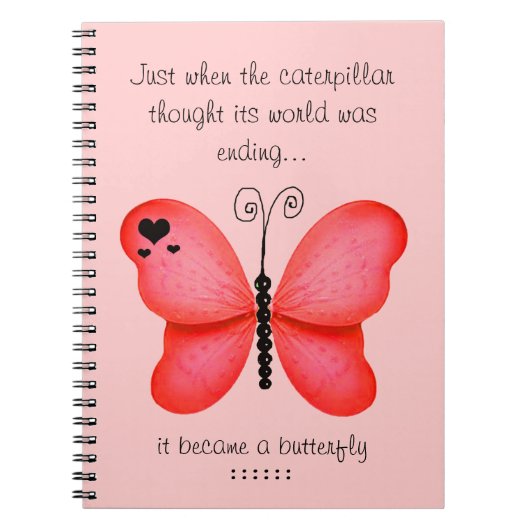 Red Butterfly-laptop Notitieboek (Voorkant)