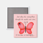 Red Butterfly Magnet (Voorkant / Achterkant)