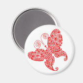 Red Butterfly Magnet (Voorkant / Achterkant)